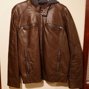 Guess Faux Leather Jacket Men’s Medium